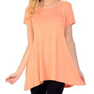 Peach Scoop Neck Tunic